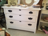 White 3 drawer bureau