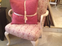 Vintage upholstered comfy arm chair