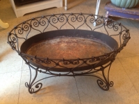 Vintage metal planter