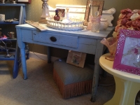 Blue shabby chic table