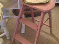 Vintage shabby chic step stool