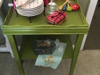 Green vintage side table