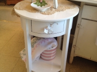 White round side table