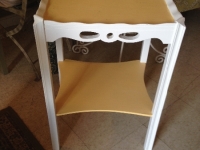 Vintage yellow and white table