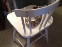 Vintage white vanity chair