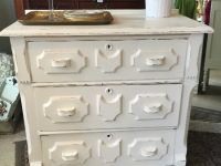 Antique white three drawer