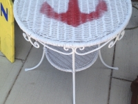 Anchor wicker table