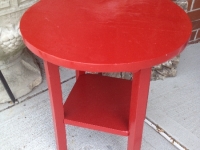 Small red vintage table