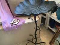 Metal bird bath
