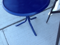 Vintage Blue Iron Table