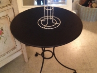Black metal table