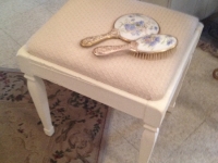 Vintage painted bench with storage