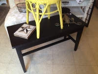 Vintage black piano bench