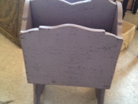vintage purple magazine rack