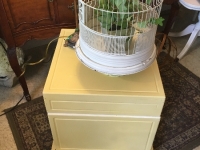 Yellow vintage trunk style table