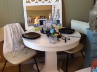 Small vintage pedestal table