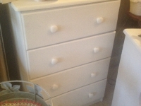 Vintage white 4 drawer