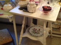White Square Lamp or side table