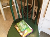 Vintage childs green chair