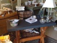 Vintage Trestle table with chair