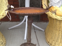 Little metal birdbath