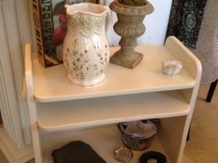 Vintage white bookshelf / table