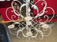 Iron shabby chic candle holder