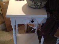 Vintage white side table
