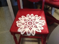 Small Red Chair / Step Stool