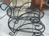 two tier metal table