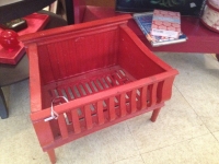 Red fireplace insert - vintage