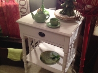Vintage white side table