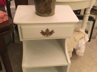White vintage end table - we have TWO