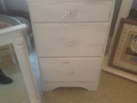 Three drawer side table