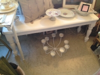 White vintage bench