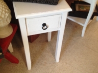 Small white side table