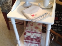 White phone table