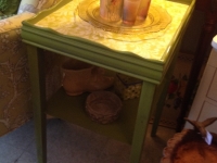 Green vintage side table