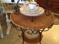 Wicker round table