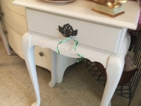 vintage white side table