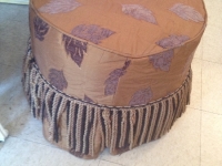 Fall style slipcover ottoman