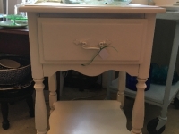 Vintage white side table
