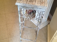 Shabby Chic Iron and wood plant stand