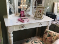 Vanity with triple mirror