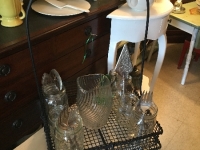 Fabulous vintage metal basket and jars
