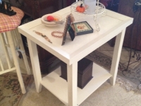 white side table