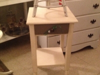 White/gray side table