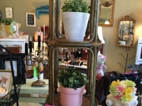 Three tier Rattan and Iron table