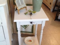 Vintage white side table