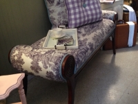 Upholstered Bench and pillows